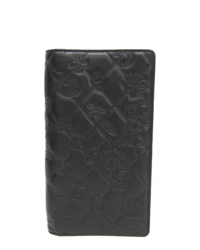 Pre-owned Chanel Black Leather Bi-fold Wallet (authentic Pre-loved)