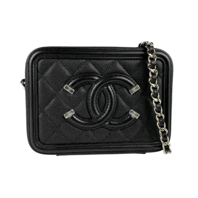 Pre-owned Chanel Black Leather Caviar Leather Shoulder Bag ()