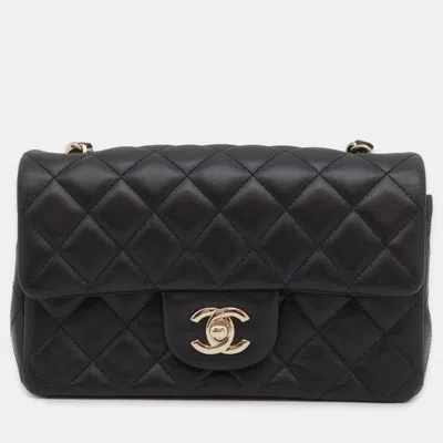 Pre-owned Chanel Black Leather Cc Flap Bag