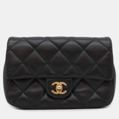 Pre-owned Chanel Black Leather Cc Mini Flap Bag