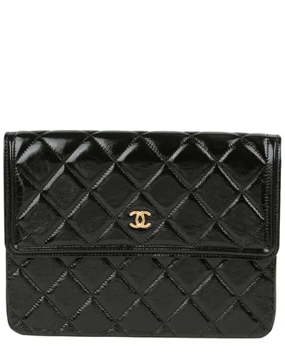 Chanel Black Leather Classic Flap Clutch (authentic Pre-loved)