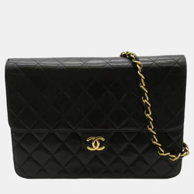 Pre-owned Chanel Black Leather Classic Jumbo Single Flap Shoulder Bags