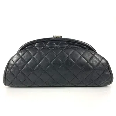 Pre-owned Chanel Black Leather Clutch Bag Pouch ()