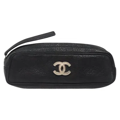Pre-owned Chanel Black Leather Clutch Bag ()