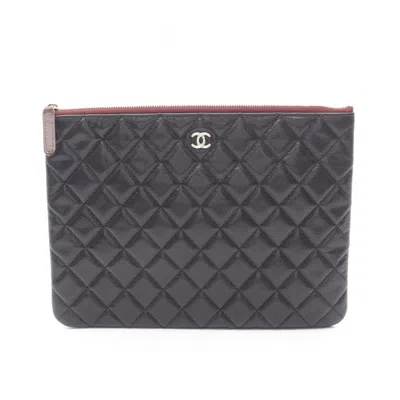Pre-owned Chanel Black Leather Clutch Bag ()