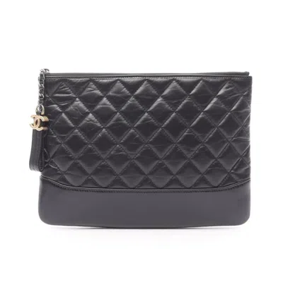 Pre-owned Chanel Black Leather Clutch Bag ()