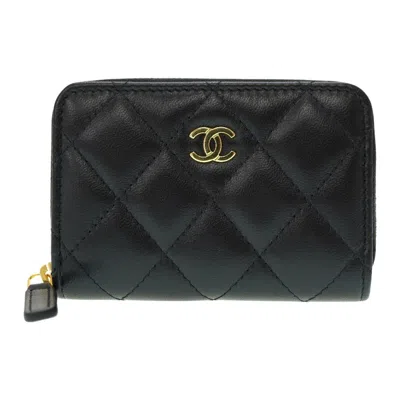 Pre-owned Chanel Black Leather Coin Purse/coin Case ()