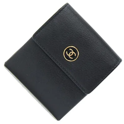 Pre-owned Chanel Black Leather Coin Purse/coin Case ()