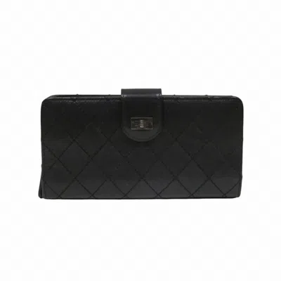 Pre-owned Chanel Black Leather Coin Purse/coin Case ()