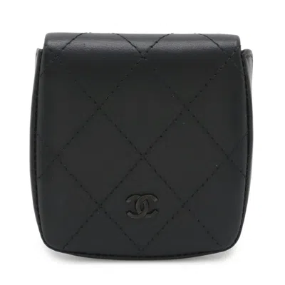 Pre-owned Chanel Black Leather Coin Purse/coin Case ()