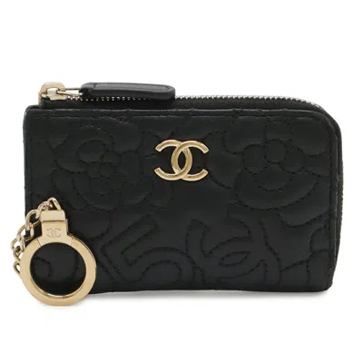 Pre-owned Chanel Black Leather Coin Purse/coin Case ()