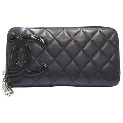 Pre-owned Chanel Black Leather Coin Purse/coin Case ()