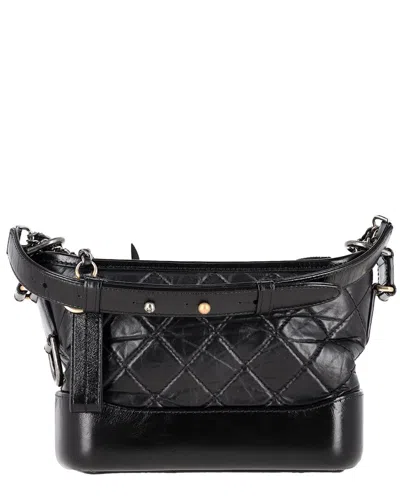Pre-owned Chanel Black Leather Gabrielle Small Crossbody (authentic Pre-loved)