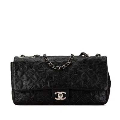 Pre-owned Chanel Black Leather Handbag Shoulder Bag ()