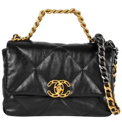 Pre-owned Chanel Black Leather Handbag Shoulder Bag ()
