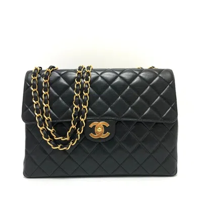 Pre-owned Chanel Black Leather Handbag Shoulder Bag ()