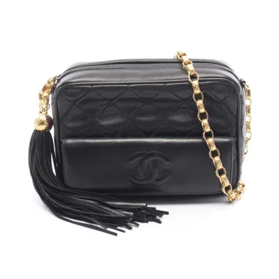 Pre-owned Chanel Black Leather Handbag Shoulder Bag ()
