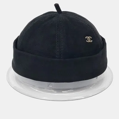 Pre-owned Chanel Black Leather Hat Size M