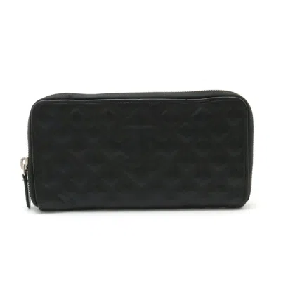 Pre-owned Chanel Black Leather Long Wallet (bi-fold) ()