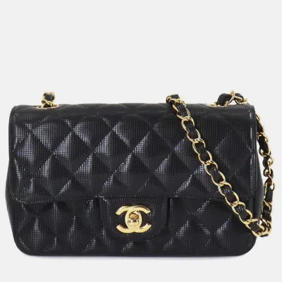 Pre-owned Chanel Black Leather Matelasse 20 Mini Chain Shoulder Bag