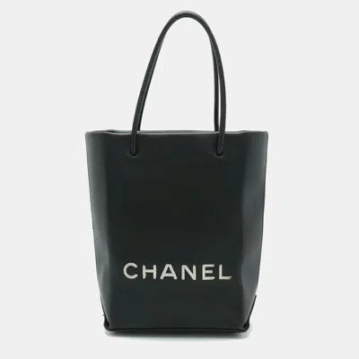 Pre-owned Chanel Black Leather Medium Essential Cambon Shopping Bag