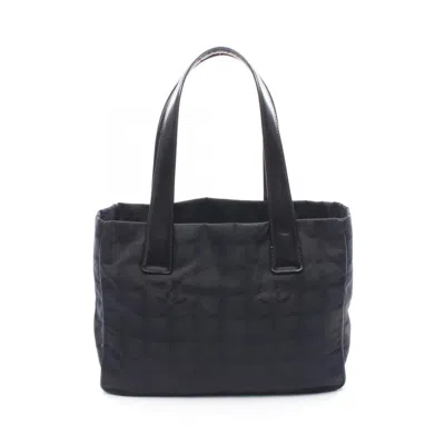 Pre-owned Chanel Black Leather Nylon Canvas Tote Bag ()