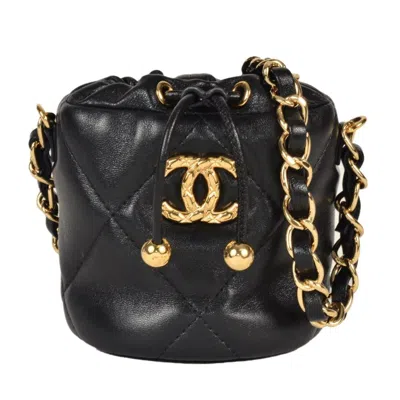 Pre-owned Chanel Black Leather Pochette Pouch Shoulder Bag ()