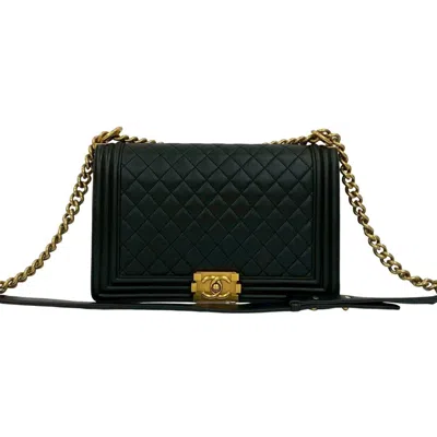 Pre-owned Chanel Black Leather Pochette Shoulder Bag ()