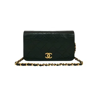 Pre-owned Chanel Black Leather Pochette Shoulder Bag ()
