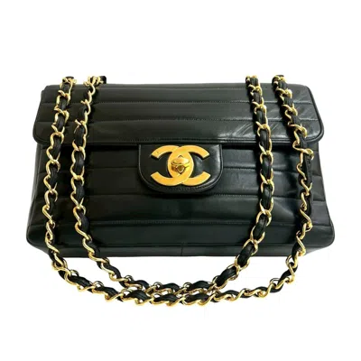 Pre-owned Chanel Black Leather Pochette Shoulder Bag ()