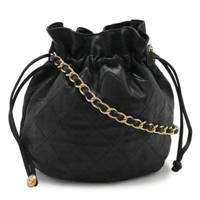 Pre-owned Chanel Black Leather Pochette Shoulder Bag ()