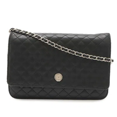 Pre-owned Chanel Black Leather Pochette Shoulder Bag ()