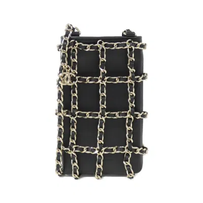 Pre-owned Chanel Black Leather Pouch Shoulder Bag ()