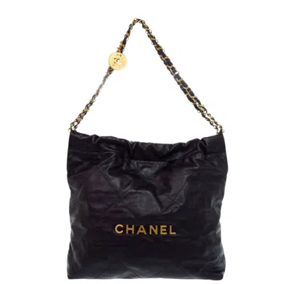 Pre-owned Chanel Black Leather Pouch Shoulder Bag ()