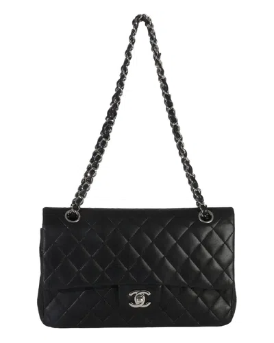 Chanel Black Leather Quilted Medium Classic Double Flap Bag (authentic Pre-  Loved)