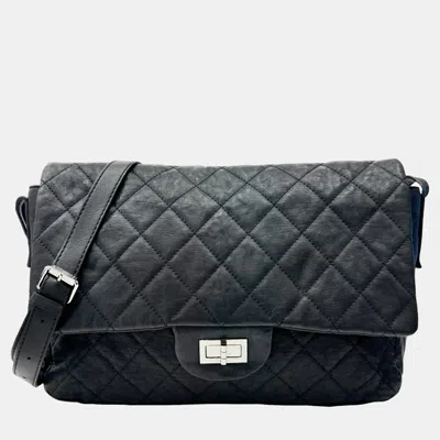Pre-owned Chanel Black Leather Reissue Shoulder Bag