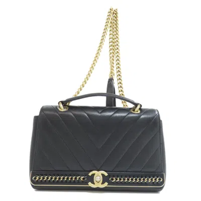 Pre-owned Chanel Black Leather Shoulder Bag ()