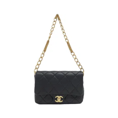 Pre-owned Chanel Black Leather Shoulder Bag ()