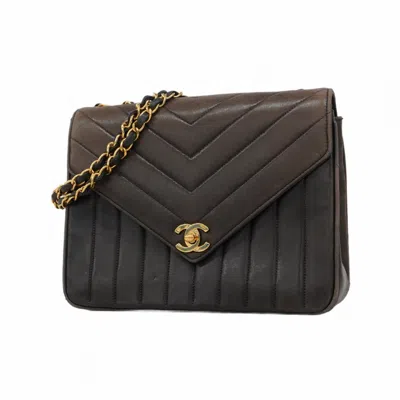 Pre-owned Chanel Black Leather Shoulder Bag ()