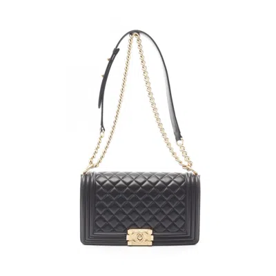 Pre-owned Chanel Black Leather Shoulder Bag ()