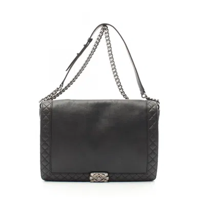 Pre-owned Chanel Black Leather Shoulder Bag ()