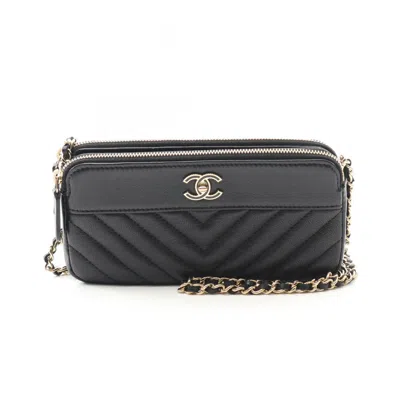 Pre-owned Chanel Black Leather Shoulder Bag ()