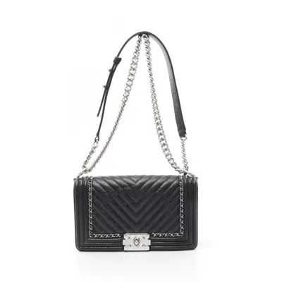 Pre-owned Chanel Black Leather Shoulder Bag ()