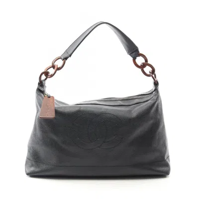 Pre-owned Chanel Black Leather Shoulder Bag ()