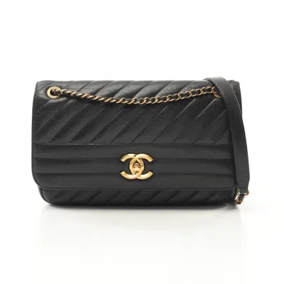Pre-owned Chanel Black Leather Shoulder Bag ()