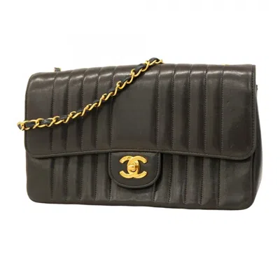 Pre-owned Chanel Black Leather Shoulder Bag ()