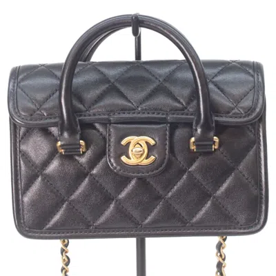 Pre-owned Chanel Black Leather Shoulder Bag ()