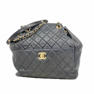 Pre-owned Chanel Black Leather Shoulder Bag ()