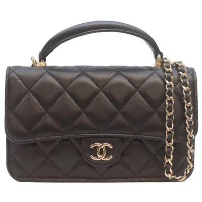 Pre-owned Chanel Black Leather Shoulder Bag ()