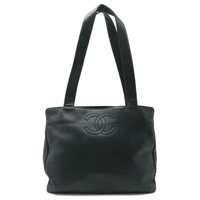 Pre-owned Chanel Black Leather Shoulder Bag Tote Bag ()